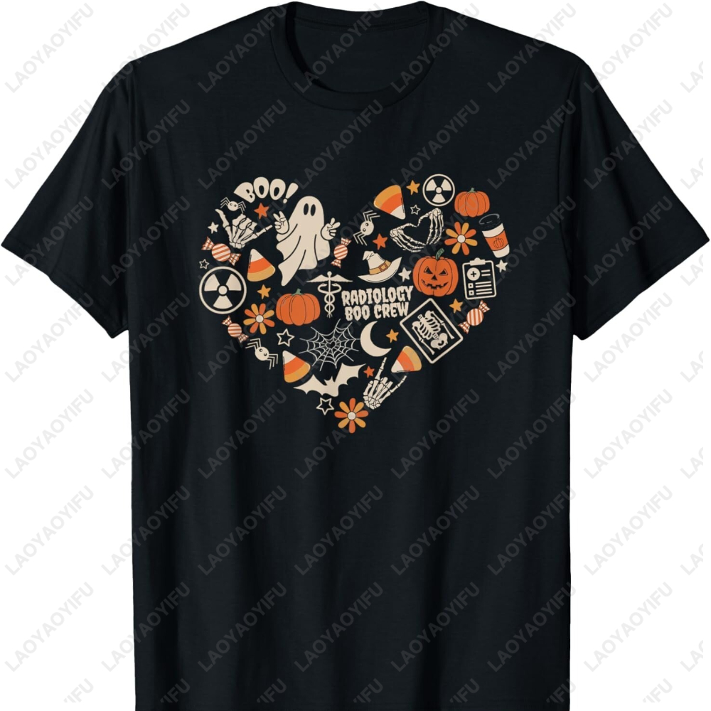 Office Tech For Men - Koszulka Halloween Boo Duch Serce Radiograf