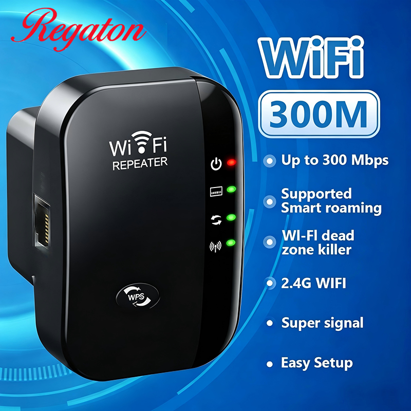 Office Technologies - Bezprzewodowy wzmacniacz sygnału WiFi 300M 2.4GHz,