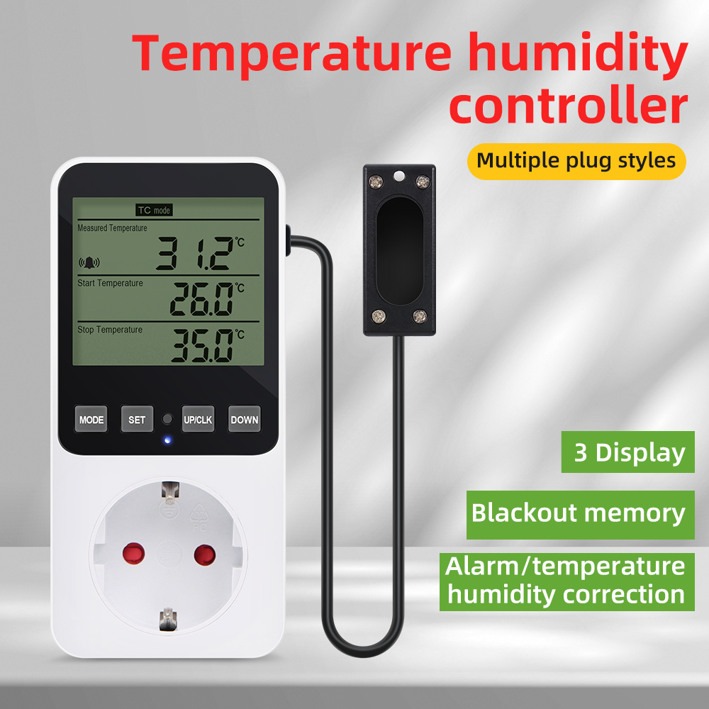 Digital Timer Countdown - Cyfrowy regulator temperatury i wilgotności Wyświetlacz