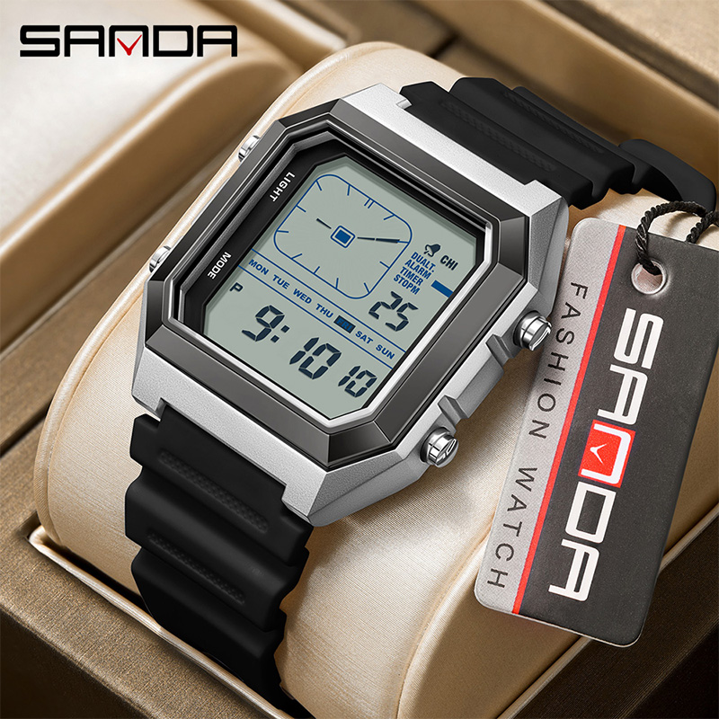 SANDA 6307 Nowy Męski Cyfrowy  – Digital Timer Countdown recenzja i cena