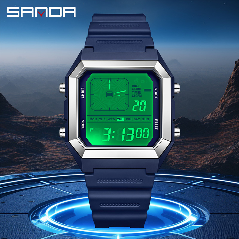 SANDA 6307 Nowy Męski Cyfrowy  – Digital Timer Countdown recenzja i cena