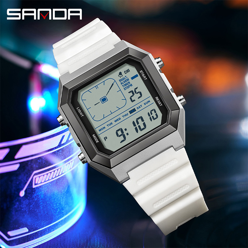 SANDA 6307 Nowy Męski Cyfrowy  – Digital Timer Countdown recenzja i cena