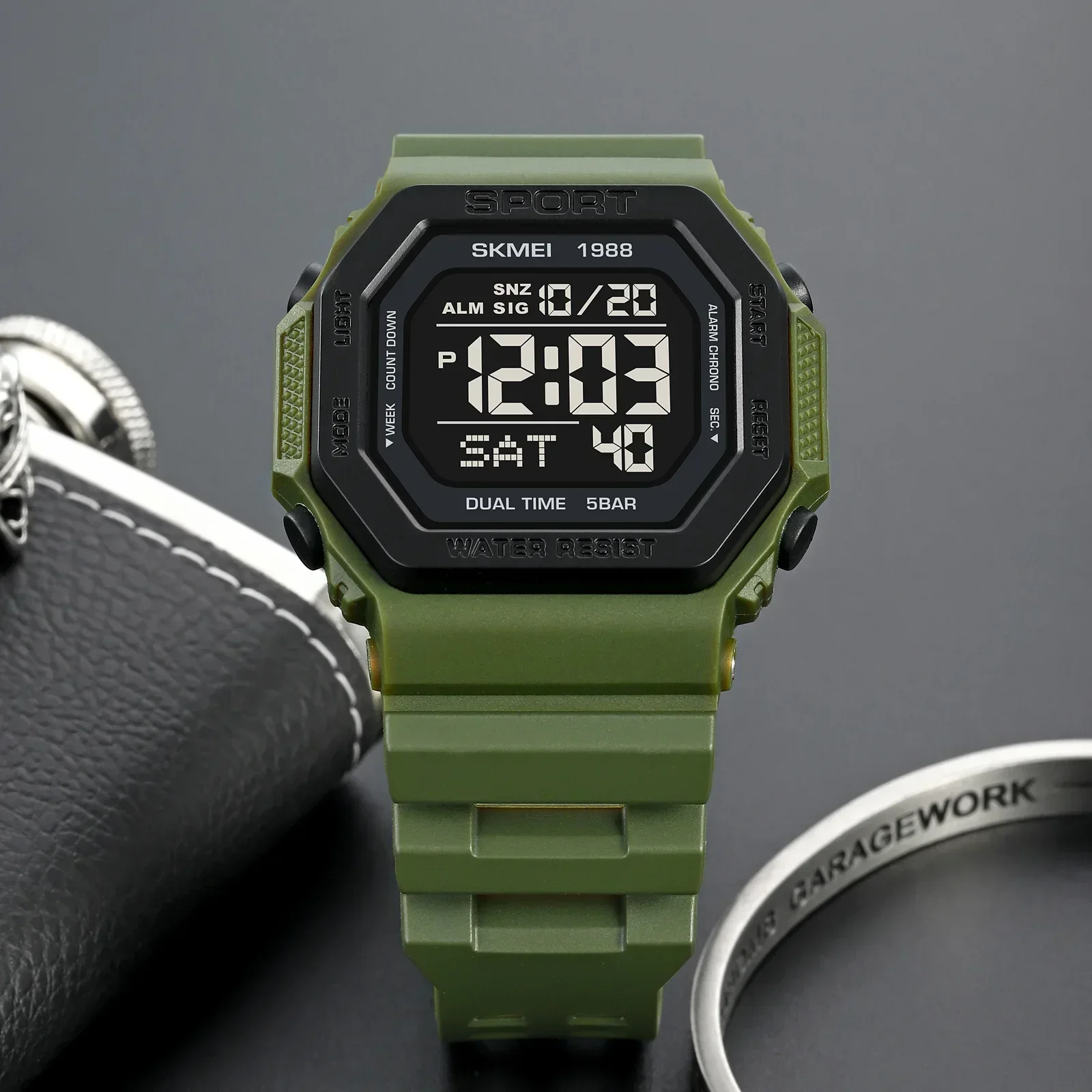 Skmei 1988 męski wojskowy zega – Digital Timer Countdown recenzja i cena