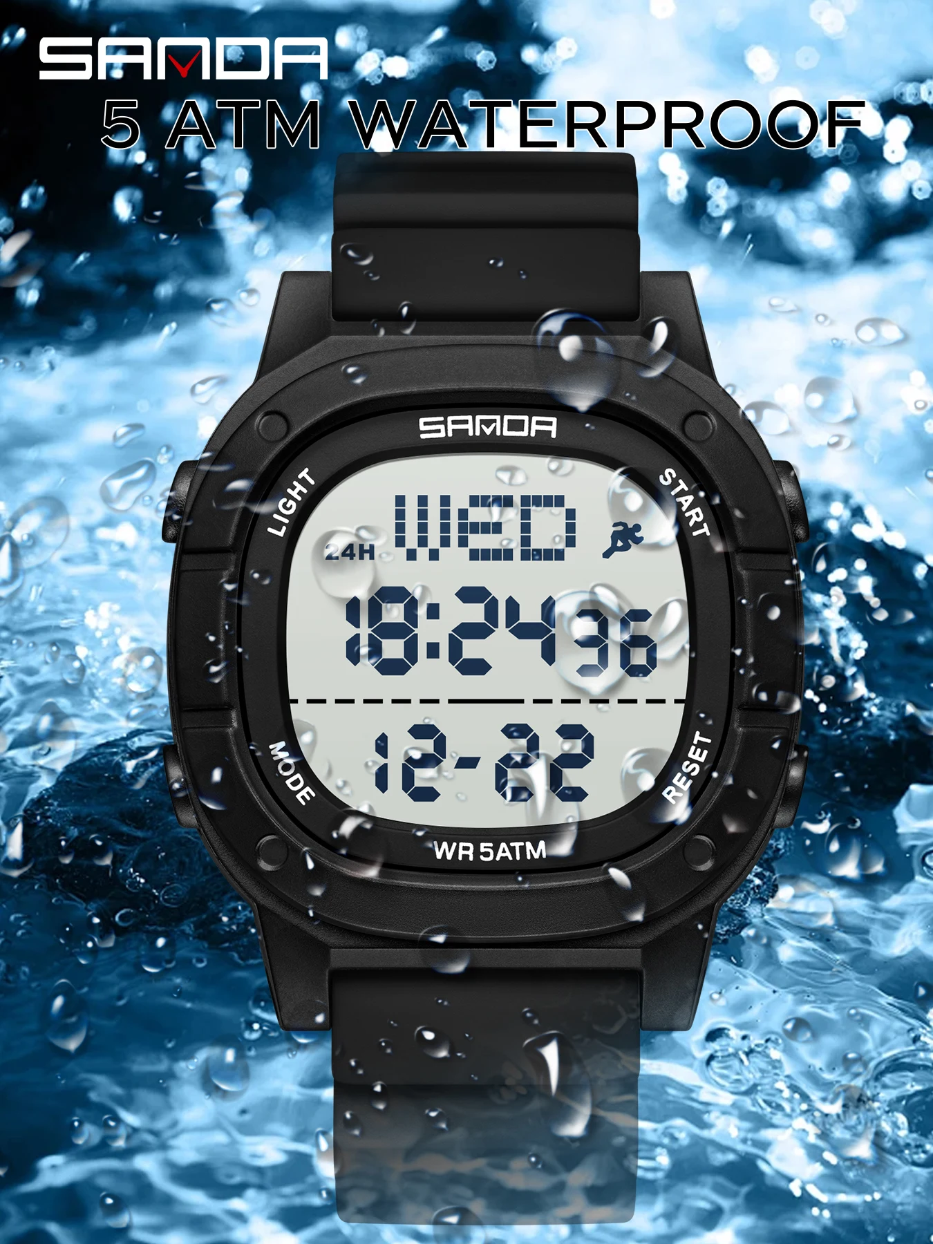 SANDA Nowoczesny Męski Zegarek – Digital Timer Countdown recenzja i cena