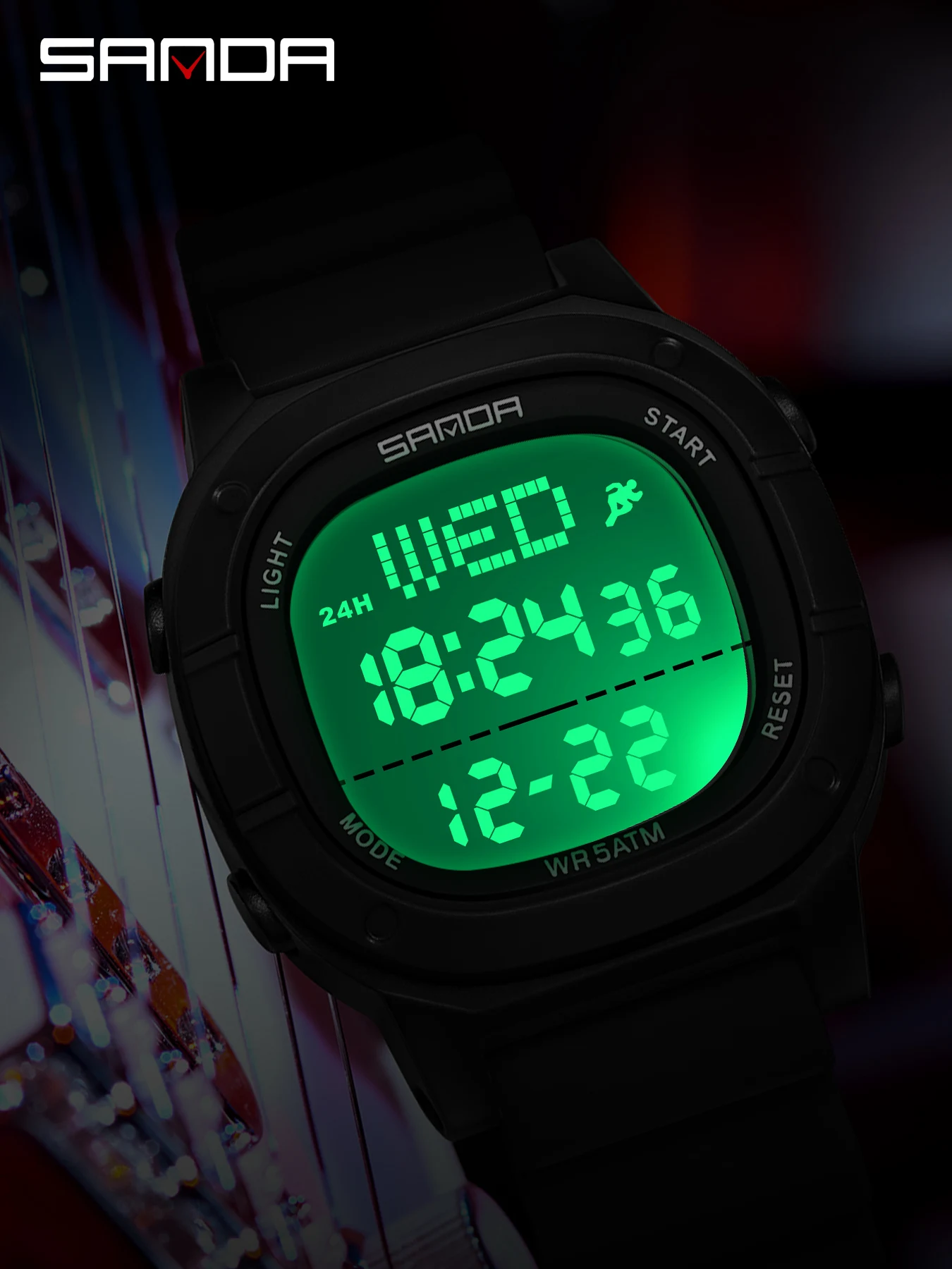 SANDA Nowoczesny Męski Zegarek – Digital Timer Countdown recenzja i cena
